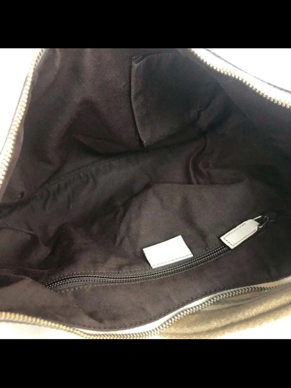 Gucci Beige GG Canvas Shoulder Bag with Ivory Trim